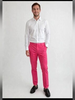 INC International Concepts Men’s Hot Pink Chino Pants